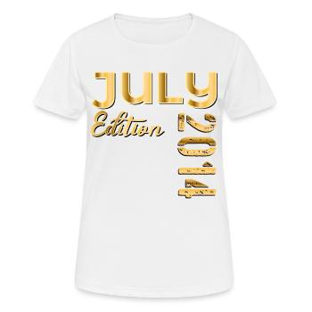 12e anniversaire juillet 2014 - T-shirt respirant Femme - blanc - Devant - AI Model Female 172 dark (172cm)