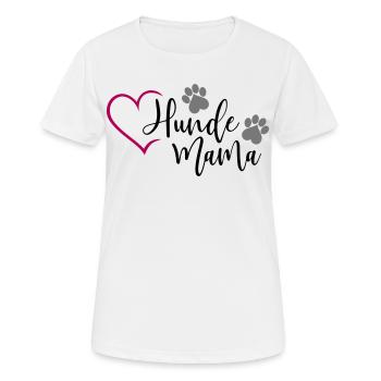 Hund Hunde Mama  - Frauen T-Shirt atmungsaktiv - Weiß - Vorne - AI Model Female 172 dark (172cm)