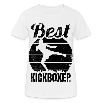 Kickboxer drôle - T-shirt respirant Femme - blanc - Devant - AI Model Female 172 dark (172cm)