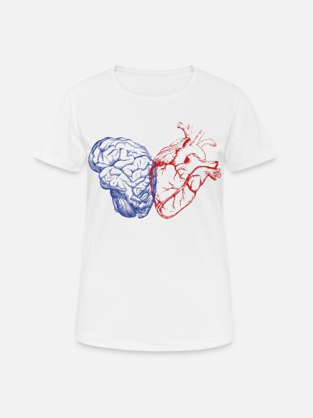 Brain and heart - Women's Breathable T-Shirt - white