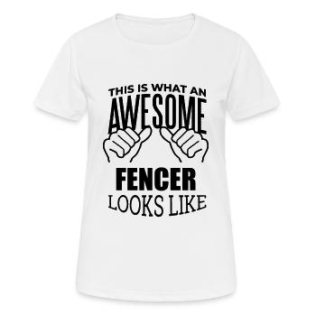 Escrime Escrime - T-shirt respirant Femme - blanc - Devant - AI Model Female 172 dark (172cm)