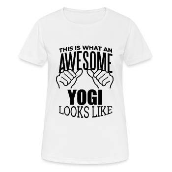 Yoga Yoga Yoga - T-shirt respirant Femme - blanc - Devant - AI Model Female 172 dark (172cm)