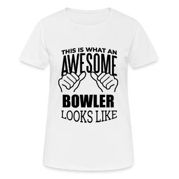 Bowling Bowling Bowling - T-shirt respirant Femme - blanc - Devant - AI Model Female 172 dark (172cm)