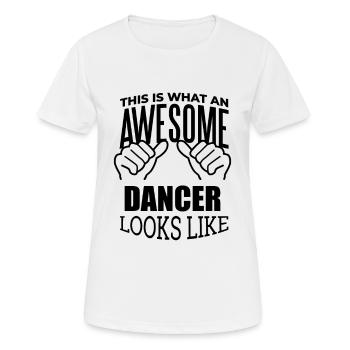 Danse Danse Danse - T-shirt respirant Femme - blanc - Devant - AI Model Female 172 dark (172cm)