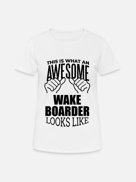 Wakeboarding Wakeboarding Wakeboarding - Women's Breathable T-Shirt - white