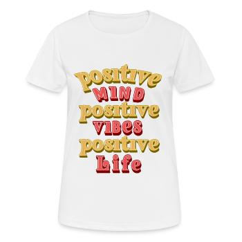 positif, ondes positives - T-shirt respirant Femme - blanc - Devant - AI Model Female 172 dark (172cm)