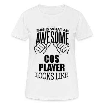 Cosplayer - T-shirt respirant Femme - blanc - Devant - AI Model Female 172 dark (172cm)