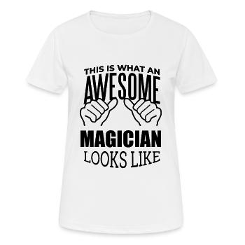 magicien - T-shirt respirant Femme - blanc - Devant - AI Model Female 172 dark (172cm)