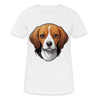 Adorable Beagle - Frauen T-Shirt atmungsaktiv - Weiß - Vorne - AI Model Female 172 dark (172cm)