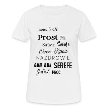 Cheers Prost Salute - Frauen T-Shirt atmungsaktiv - Weiß - Vorne - AI Model Female 172 dark (172cm)
