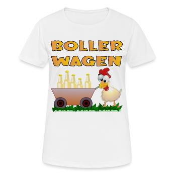 VATERTAG BOLLERWAGEN HÜHNER - Frauen T-Shirt atmungsaktiv - Weiß - Vorne - AI Model Female 172 dark (172cm)