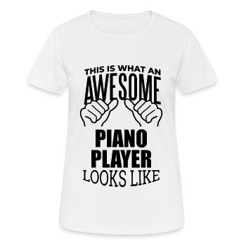Piano Piano Piano - Women's Breathable T-Shirt - white - Front - AI Model Female 172 dark (172cm)