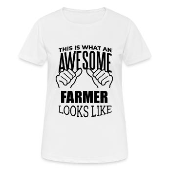 Bauer, Bauer, Bauer, Bauer. - Frauen T-Shirt atmungsaktiv - Weiß - Vorne - AI Model Female 172 dark (172cm)