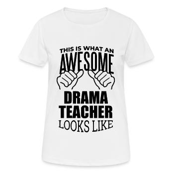 Drame Drame Drame - T-shirt respirant Femme - blanc - Devant - AI Model Female 172 dark (172cm)