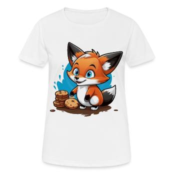 Fuchs Süßer Fratz - Frauen T-Shirt atmungsaktiv - Weiß - Vorne - AI Model Female 172 dark (172cm)
