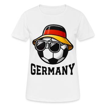 Équipe de football de l’Allemagne Fan Flag Team - T-shirt respirant Femme - blanc - Devant - AI Model Female 172 dark (172cm)