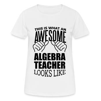 Algebra - Frauen T-Shirt atmungsaktiv - Weiß - Vorne - AI Model Female 172 dark (172cm)
