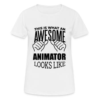 Animator Animator Animator - Women's Breathable T-Shirt - white - Front - AI Model Female 172 dark (172cm)