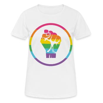 Mois de la fierté LGBTQ - Fierté ! - T-shirt respirant Femme - blanc - Devant - AI Model Female 172 dark (172cm)