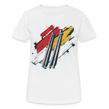 Drumsticks Graphic - Women's Breathable T-Shirt - white - Front - AI Model Female 172 dark (172cm)