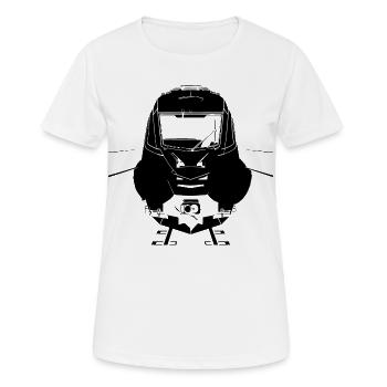 Chemin de fer - T-shirt respirant Femme - blanc - Devant - AI Model Female 172 dark (172cm)