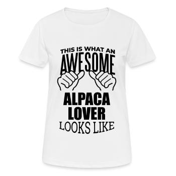 Alpaga Alpaga Alpaga - T-shirt respirant Femme - blanc - Devant - AI Model Female 172 dark (172cm)