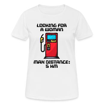 Station-service de déclaration de ravitaillement en énergie électrique - T-shirt respirant Femme - blanc - Devant - AI Model Female 172 dark (172cm)