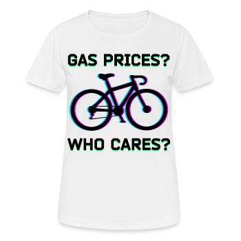 Bicycle Cool Saying Refueling Electric Energy - Women's Breathable T-Shirt - white - Front - AI Model Female 172 dark (172cm)
