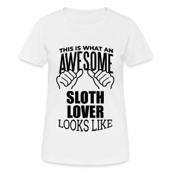 Sloth Sloth Sloth - Women's Breathable T-Shirt - white - Front - AI Model Female 172 dark (172cm)