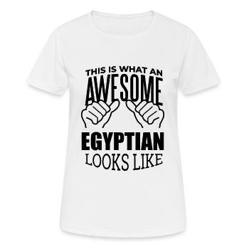 Égypte - T-shirt respirant Femme - blanc - Devant - AI Model Female 172 dark (172cm)