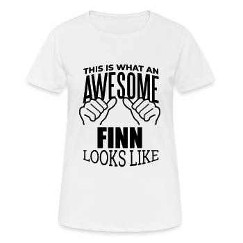Finnland Finnland Finnland - Frauen T-Shirt atmungsaktiv - Weiß - Vorne - AI Model Female 172 dark (172cm)