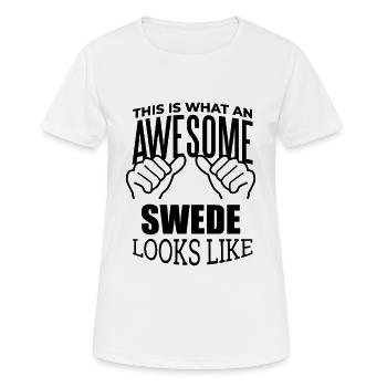 Schweden, Schweden, Schweden - Frauen T-Shirt atmungsaktiv - Weiß - Vorne - AI Model Female 172 dark (172cm)