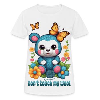 Teddy made of wool - Women's Breathable T-Shirt - white - Front - AI Model Female 172 dark (172cm)
