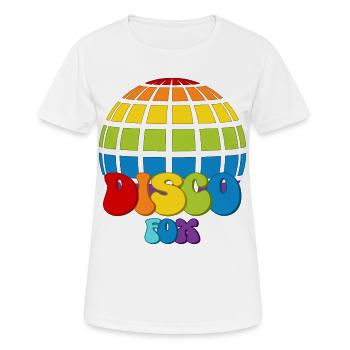 Disco Fox Boule Disco Groovy Discothèque Discofox - T-shirt respirant Femme - blanc - Devant - AI Model Female 172 dark (172cm)