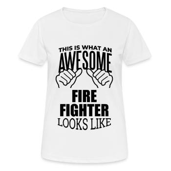 Firefighter Firefighter Firefighter - Women's Breathable T-Shirt - white - Front - AI Model Female 172 dark (172cm)