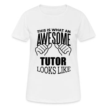 Tuteur Tuteur - T-shirt respirant Femme - blanc - Devant - AI Model Female 172 dark (172cm)