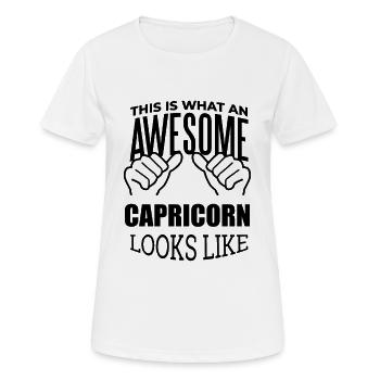 Capricorne - T-shirt respirant Femme - blanc - Devant - AI Model Female 172 dark (172cm)