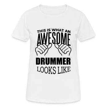 Batteur Batteur Batteur - T-shirt respirant Femme - blanc - Devant - AI Model Female 172 dark (172cm)