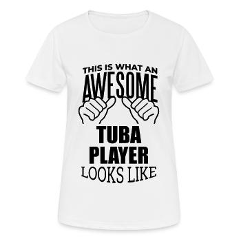 Tuba Tuba Tuba - Frauen T-Shirt atmungsaktiv - Weiß - Vorne - AI Model Female 172 dark (172cm)