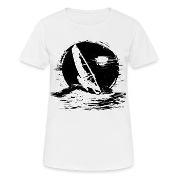 Windsurfing Fan - Women's Breathable T-Shirt - white - Front - AI Model Female 172 dark (172cm)