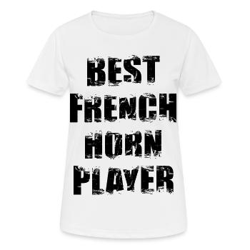 French horn player - Women's Breathable T-Shirt - white - Front - AI Model Female 172 dark (172cm)