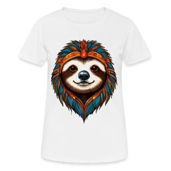 Chef des paresseux - T-shirt respirant Femme - blanc - Devant - AI Model Female 172 dark (172cm)