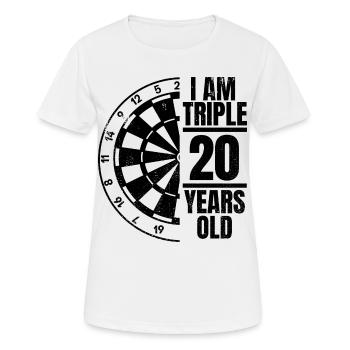 Alter Dartspieler Spruch - Frauen T-Shirt atmungsaktiv - Weiß - Vorne - AI Model Female 172 dark (172cm)