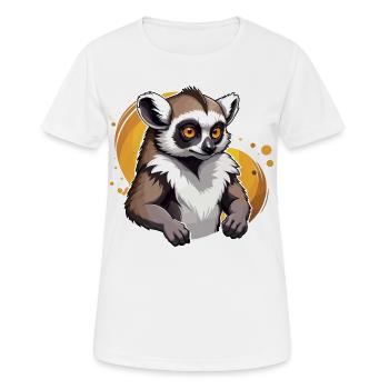 Starker Lemur - Frauen T-Shirt atmungsaktiv - Weiß - Vorne - AI Model Female 172 dark (172cm)