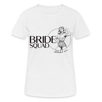 Équipe de mariées - Enterrement de vie de jeune fille - T-shirt respirant Femme - blanc - Devant - AI Model Female 172 dark (172cm)