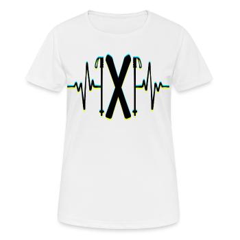Eishockey Snowboard Wintersport Schnee Wiinter - Frauen T-Shirt atmungsaktiv - Weiß - Vorne - AI Model Female 172 dark (172cm)