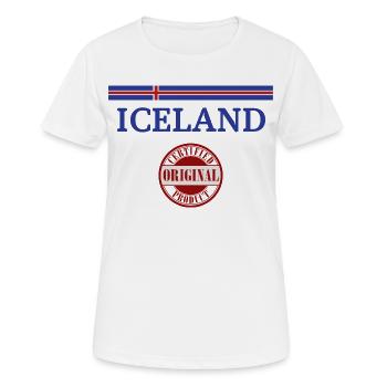 Flag of Iceland, Icelandic pride - Women's Breathable T-Shirt - white - Front - AI Model Female 172 dark (172cm)