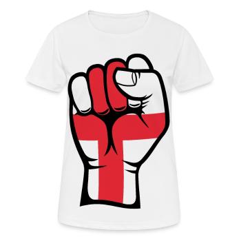 Nordischer Fist mit Dänemark Flagge - Frauen T-Shirt atmungsaktiv - Weiß - Vorne - AI Model Female 172 dark (172cm)