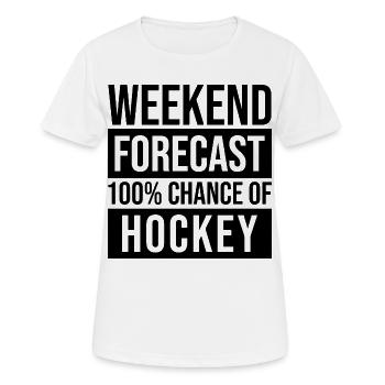 Hockey Hockey Hockey - T-shirt respirant Femme - blanc - Devant - AI Model Female 172 dark (172cm)