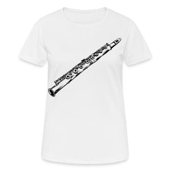 Flöte - Frauen T-Shirt atmungsaktiv - Weiß - Vorne - AI Model Female 172 dark (172cm)